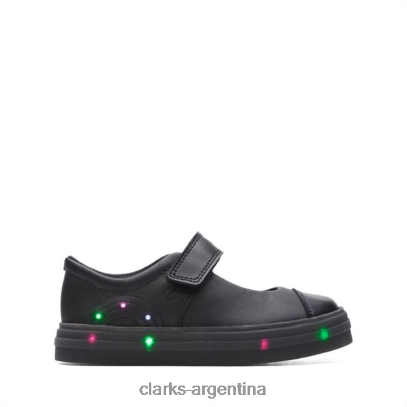 Clarks niños 2FZPZ5886 brillo brillo niño cuero negro clarks de cuero negro cuero negro