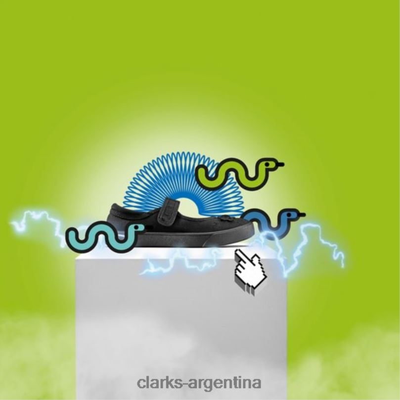 Clarks niños 2FZPZ5912 Tela negra de Clarks hopper go kid, tela negra tela negra