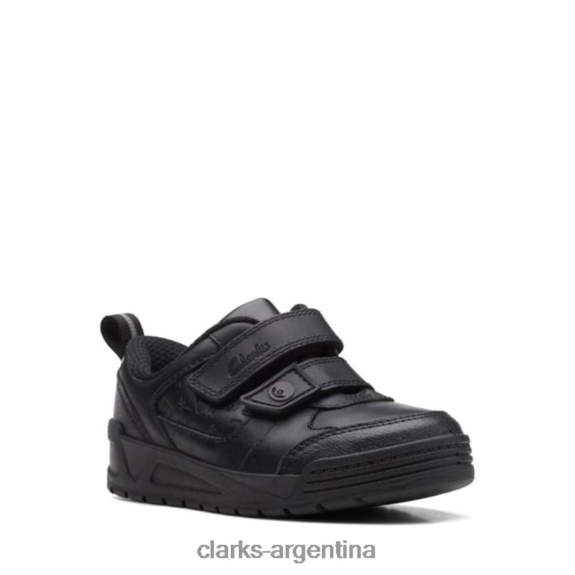 Clarks niños 2FZPZ5964 cuero negro palmer mist kid clarks de cuero negro cuero negro