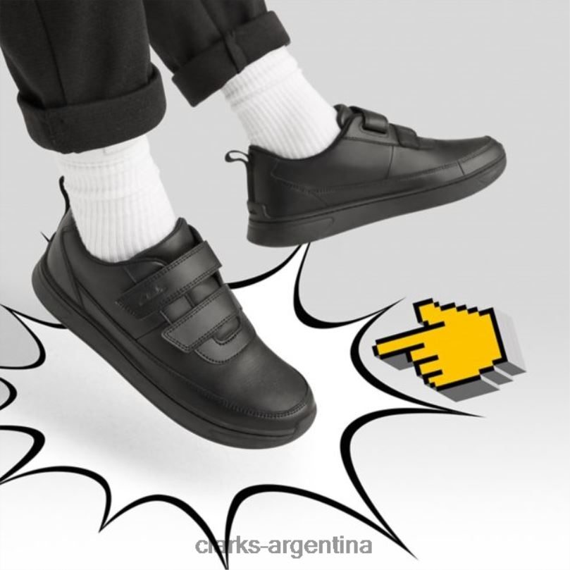 Clarks niños 2FZPZ5851 clarks de cuero negro vibrante g bajo niño cuero negro cuero negro