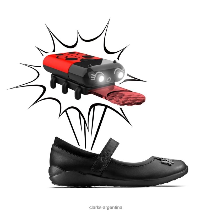 Clarks niños 2FZPZ5857 clarks cuero negro vibrante trail niño cuero negro cuero negro