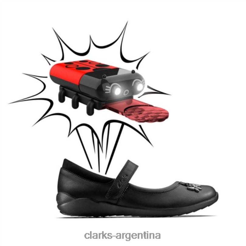 Clarks niños 2FZPZ5857 clarks cuero negro vibrante trail niño cuero negro cuero negro