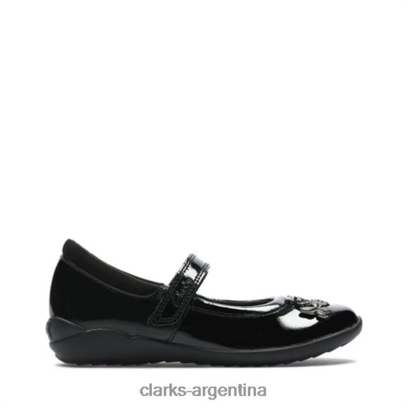Clarks niños 2FZPZ5870 vibrante trail kid charol negro charol negro clarks charol negro