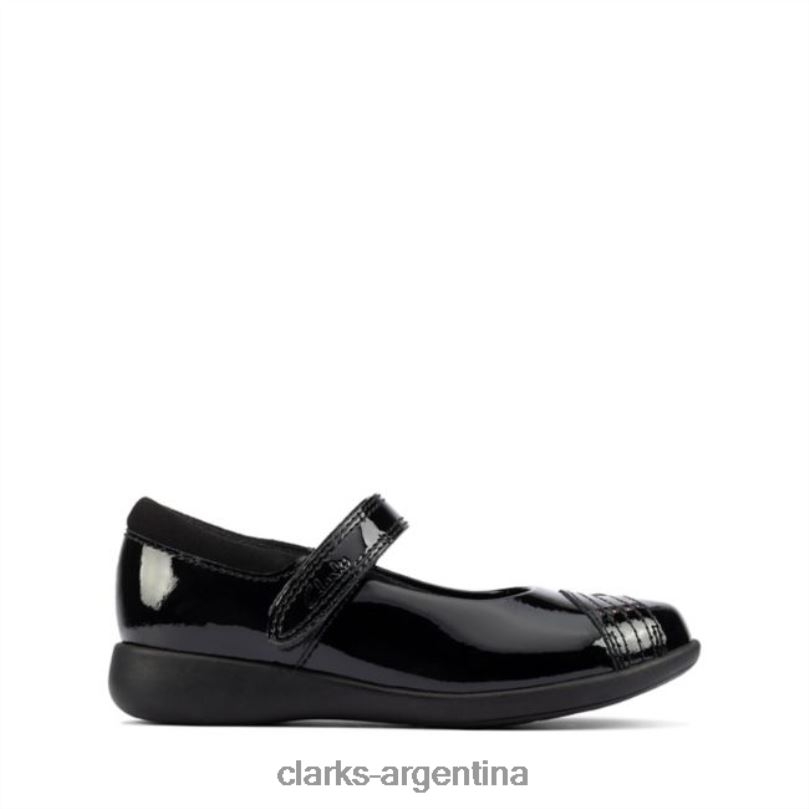 Clarks niños 2FZPZ5888 charol negro clarks etch beam niño charol negro charol negro