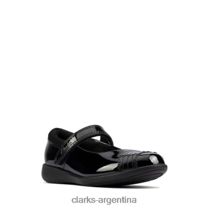 Clarks niños 2FZPZ5888 charol negro clarks etch beam niño charol negro charol negro
