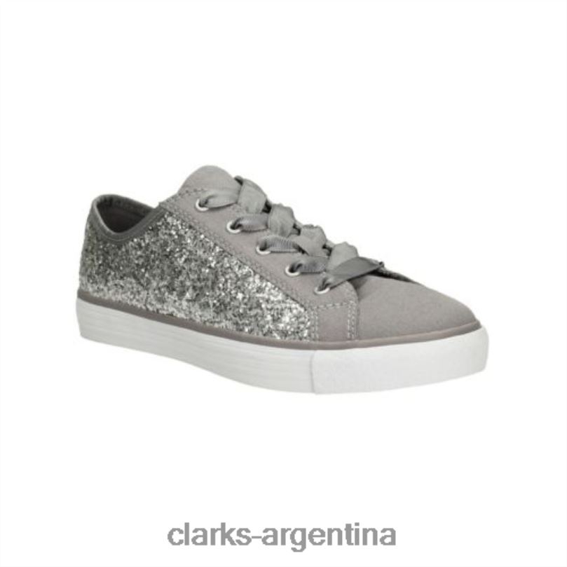 Clarks niños 2FZPZ4589 brill cora jnr f fit clarks plata plata
