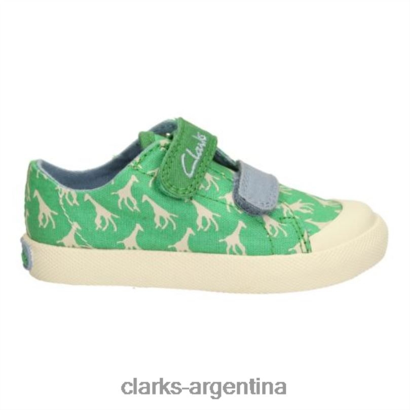 Clarks niños 2FZPZ4810 clarks halcy fly fst f fit verde textil textil verde