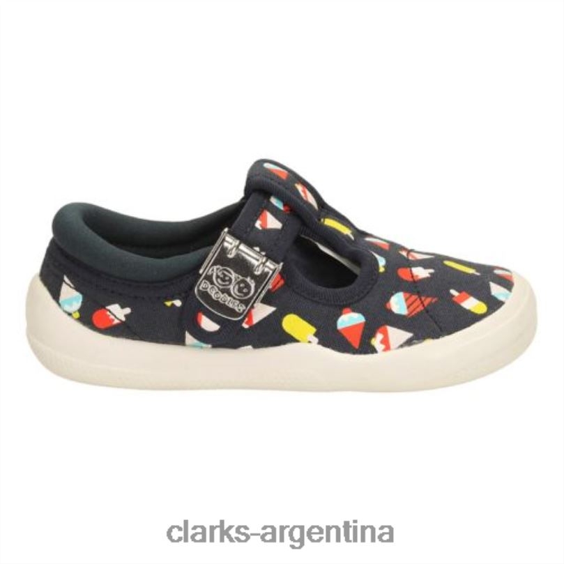 Clarks niños 2FZPZ4811 clarks briley sky fst e fit de lona azul marino lona azul marino