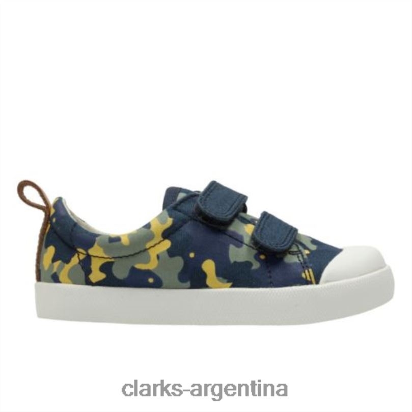Clarks niños 2FZPZ4820 clarks camo azul marino halcy high fst g fit camuflaje azul marino