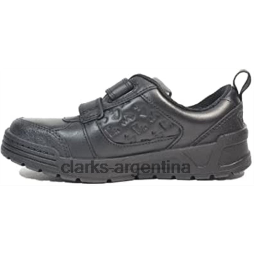 Clarks niños 2FZPZ263 palmer mist niños cuero negro zapatos escolares con tema pokémon para niños clarks negro negro