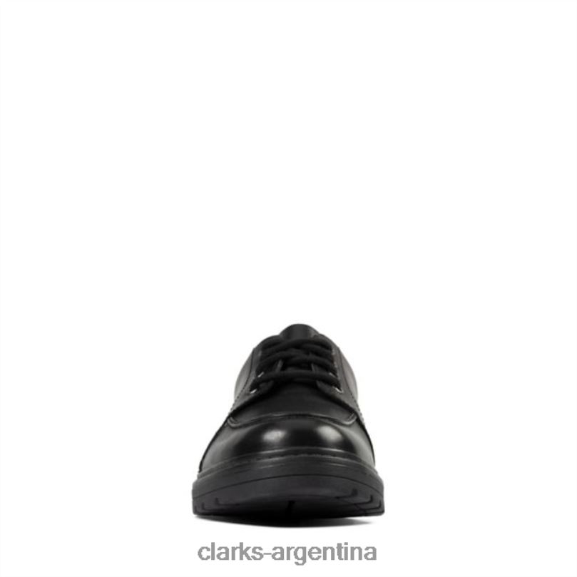 Clarks niños 2FZPZ5830 loxham pace juvenil cuero negro clarks de cuero negro cuero negro
