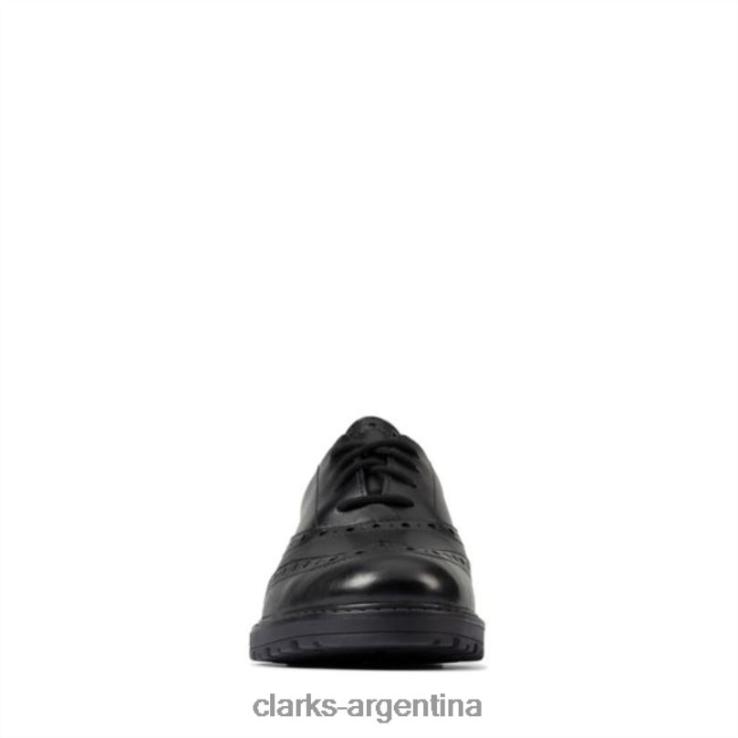 Clarks niños 2FZPZ5897 clarks cuero negro loxham brogue juvenil cuero negro cuero negro