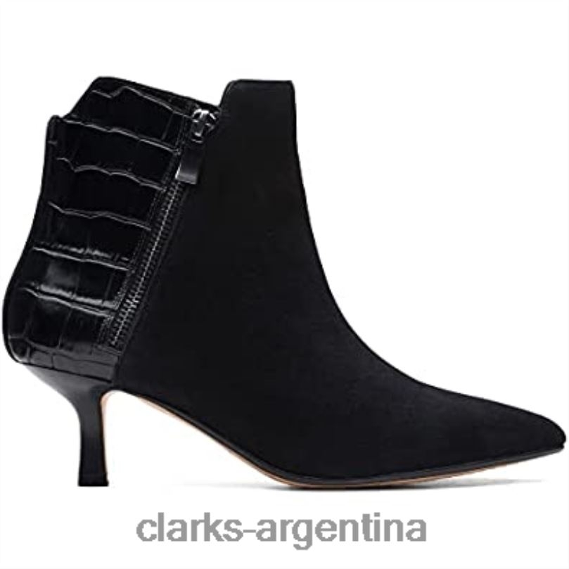 Clarks unisexo 2FZPZ614 botas de cuero con cremallera violeta 55 croc negro clarks