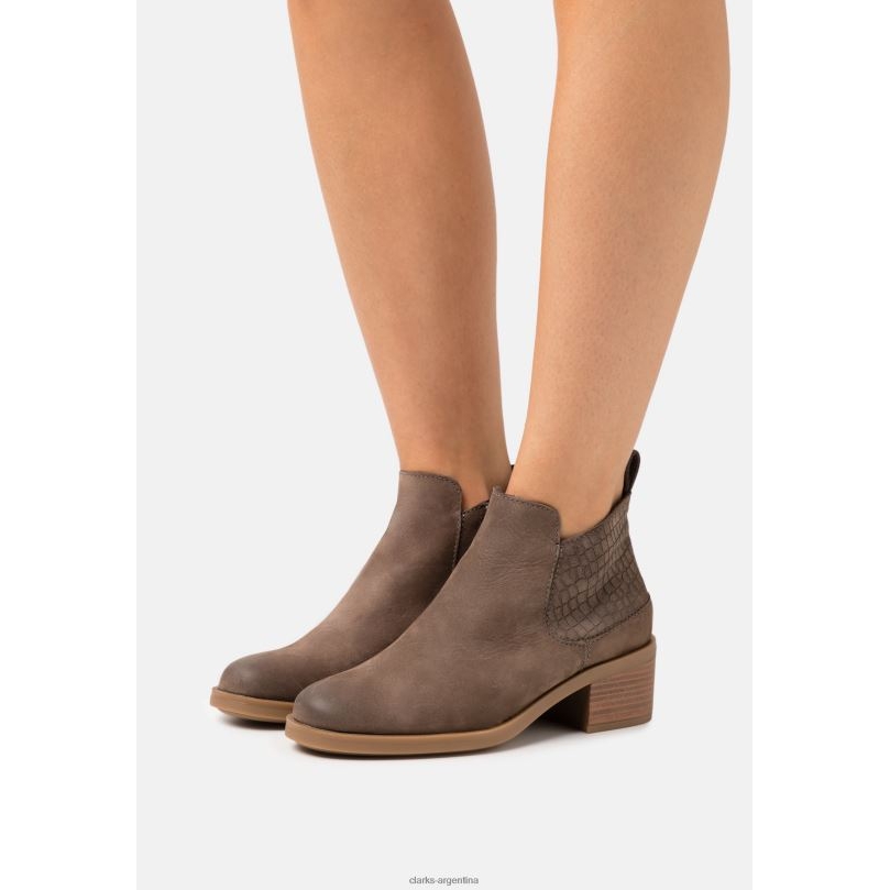 Clarks unisexo 2FZPZ7069 botines memi con cremallera clarks taupe gris pardo