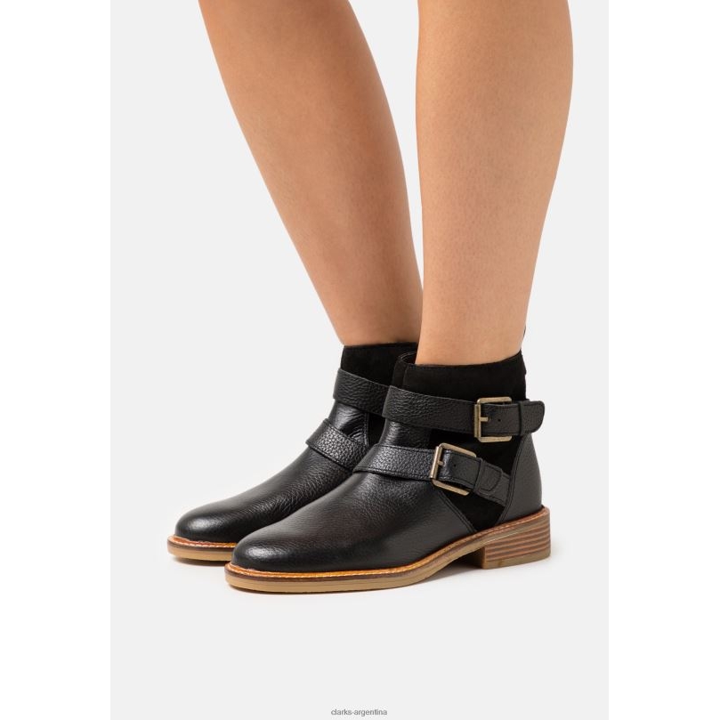 Clarks unisexo 2FZPZ7072 botines clarks colonia con hebilla negros negro