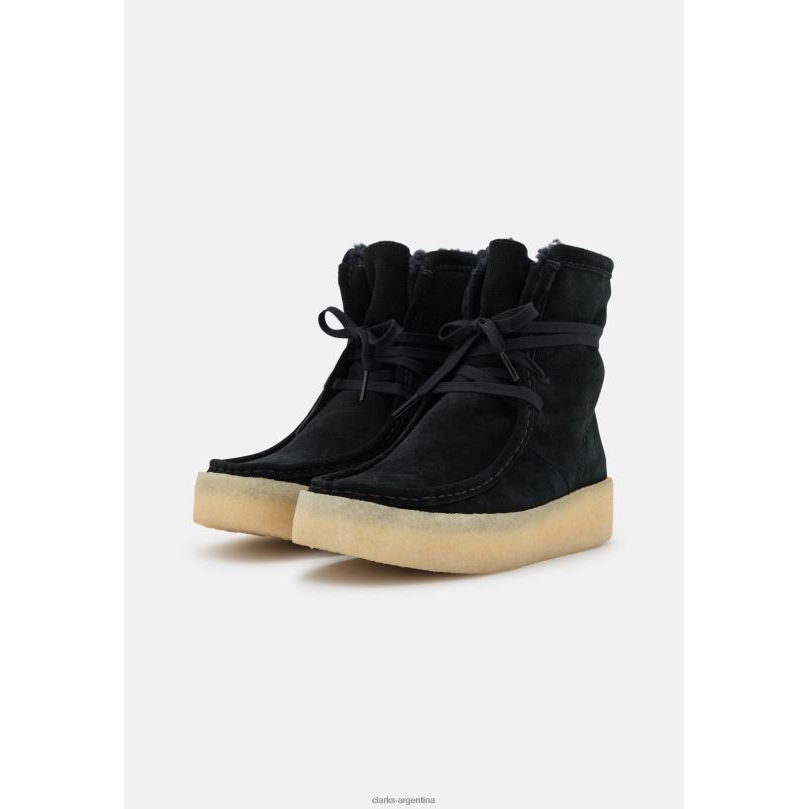 Clarks unisexo 2FZPZ7085 botines wallabee cup con cordones clarks negro negro
