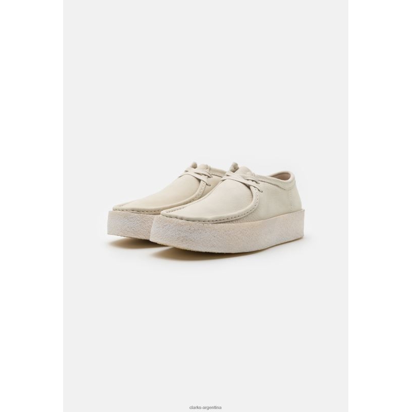 Clarks unisexo 2FZPZ7136 clarks wallabee cup zapatos casuales con cordones blanco