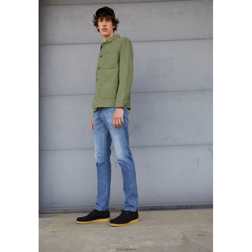 Clarks unisexo 2FZPZ7144 zapatos casuales con cordones clarks wallabee veganos negros vegano negro