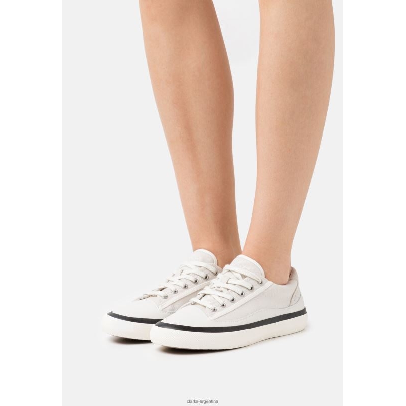 Clarks unisexo 2FZPZ6904 zapatillas clarks aceley blancas de encaje blanco