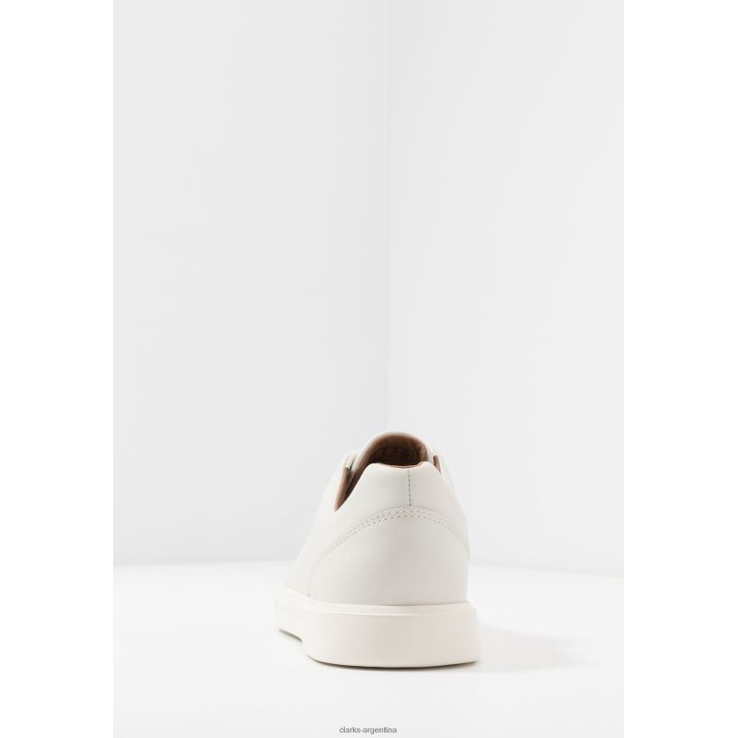 Clarks unisexo 2FZPZ7103 zapatillas costa encaje clarks blanco blanco