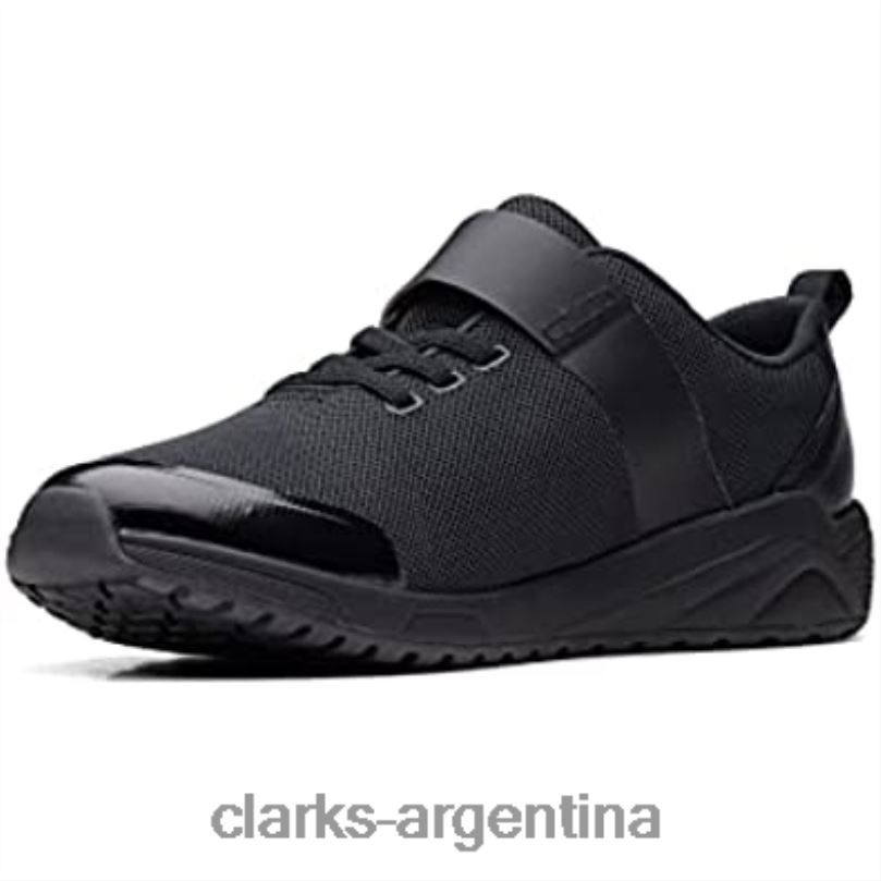 Clarks unisexo 2FZPZ964 Zapatillas juveniles textiles aeon pace negro clarks