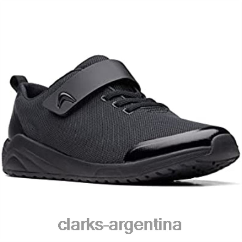 Clarks unisexo 2FZPZ964 Zapatillas juveniles textiles aeon pace negro clarks