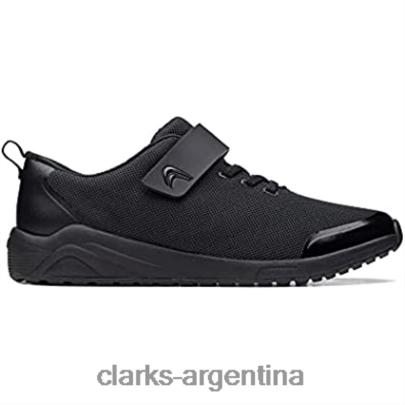Clarks unisexo 2FZPZ964 Zapatillas juveniles textiles aeon pace negro clarks