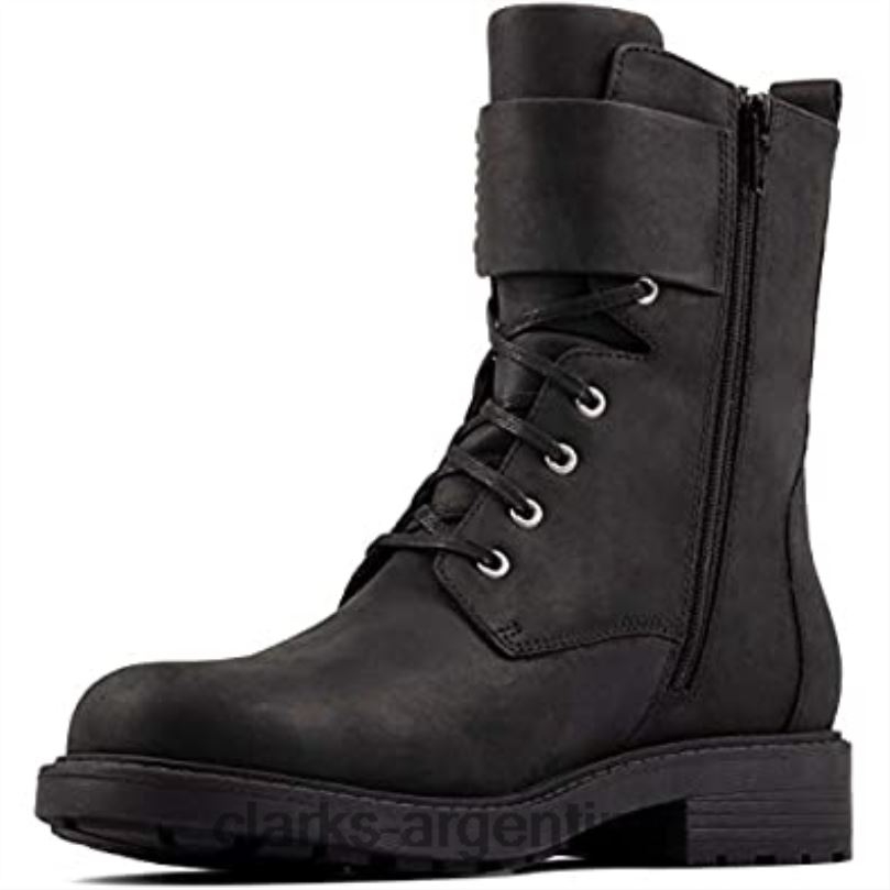 Clarks unisexo 2FZPZ1568 clarks orinoco 2 encaje cuero negro 6 d