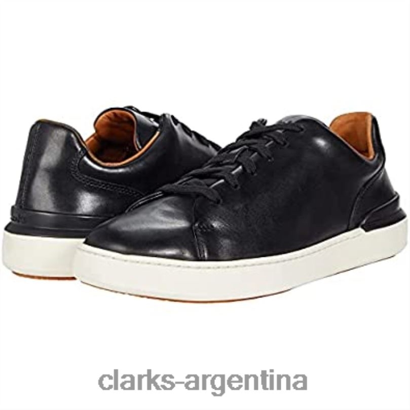 Clarks unisexo 2FZPZ1751 clarks corte lite encaje negro cuero negro