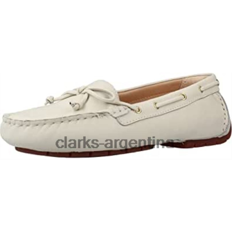 Clarks unisexo 2FZPZ18 clarks cla c mocc boat 2 cuero blanco
