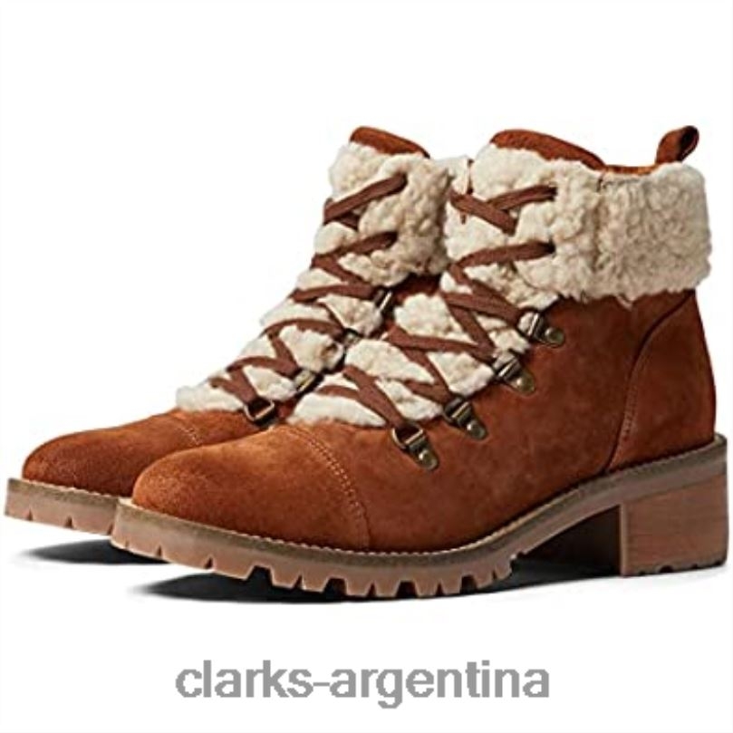 Clarks unisexo 2FZPZ1960 clarks roseleigh sky de ante tostado oscuro gamuza bronceada oscura