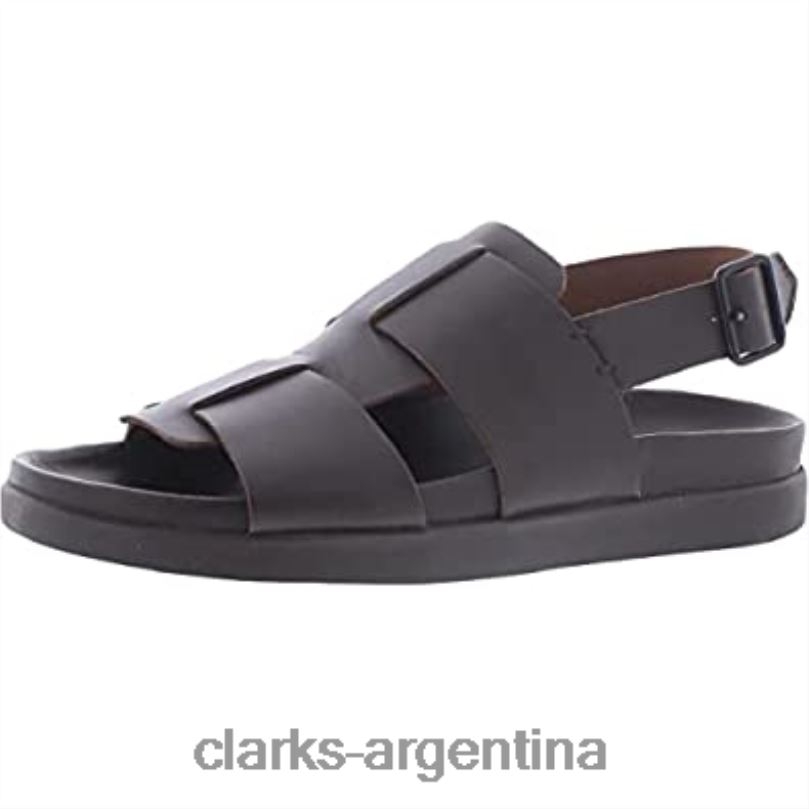 Clarks unisexo 2FZPZ209 Correa de cuero marrón oscuro Clarks cuero marrón oscuro