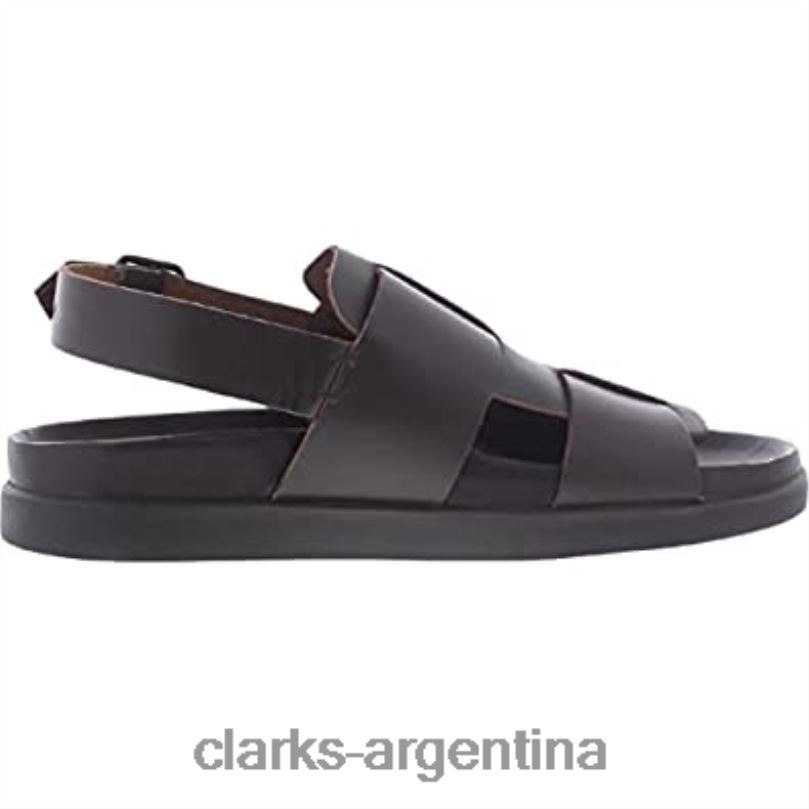 Clarks unisexo 2FZPZ209 Correa de cuero marrón oscuro Clarks cuero marrón oscuro