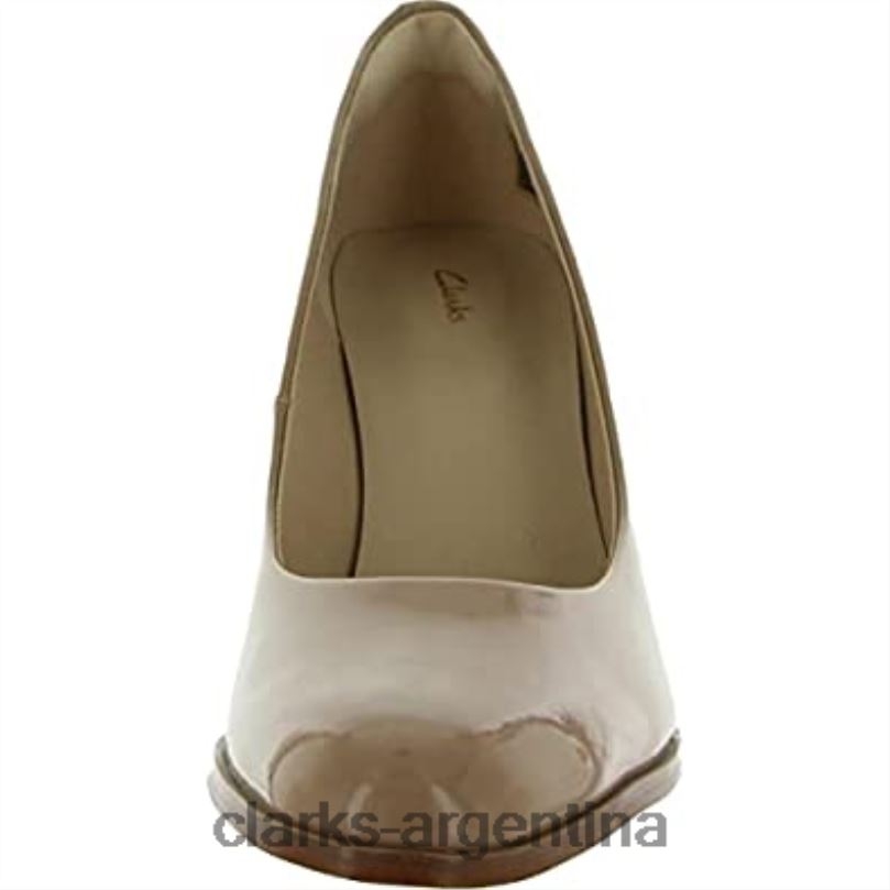 Clarks unisexo 2FZPZ244 praliné charol kaylcara 2 clarks de cuero negro patente de praliné