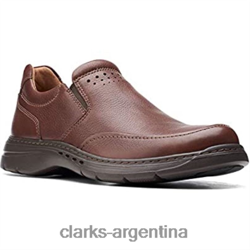 Clarks unisexo 2FZPZ290 clarks un brawley paso caoba ny cuero cuero caoba