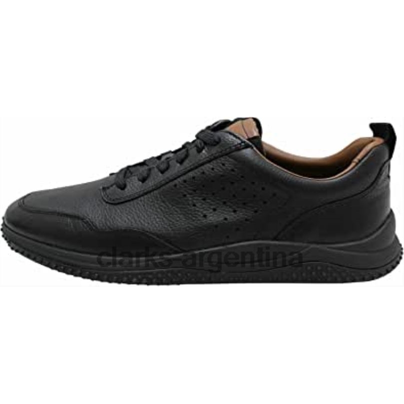 Clarks unisexo 2FZPZ320 clarks puxton de cuero negro encaje cuero negro