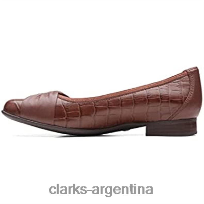 Clarks unisexo 2FZPZ39 clarks un blush deseo cuero de cocodrilo bronceado oscuro