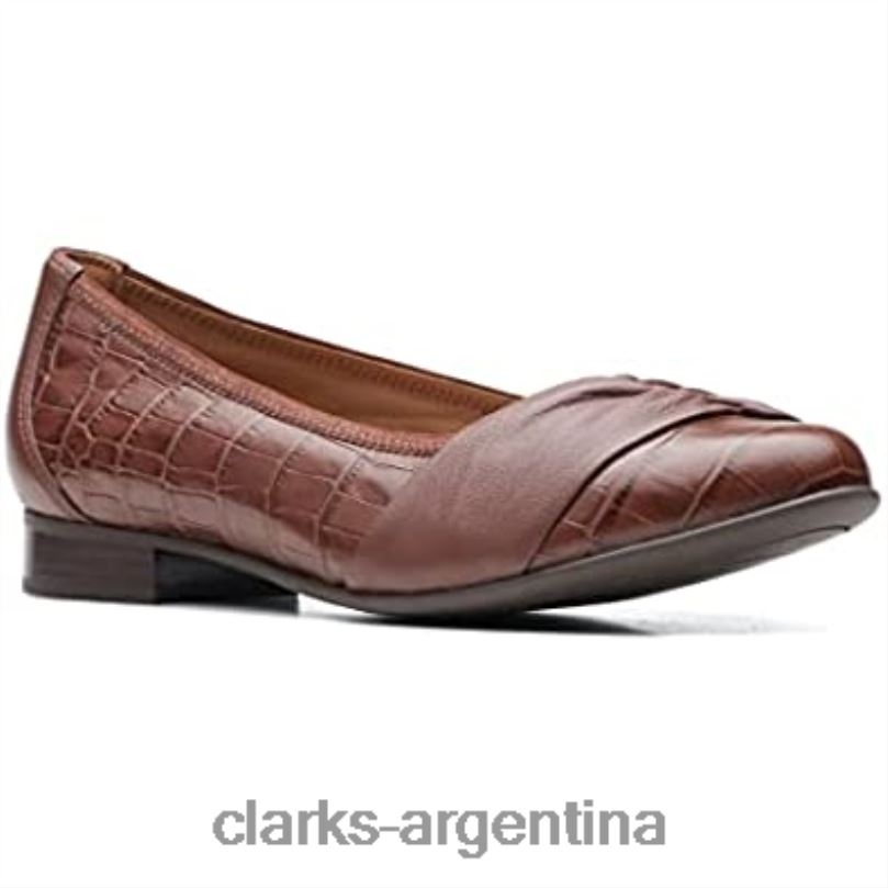 Clarks unisexo 2FZPZ39 clarks un blush deseo cuero de cocodrilo bronceado oscuro