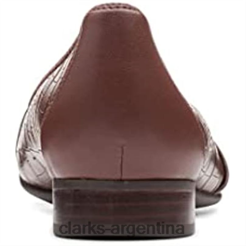 Clarks unisexo 2FZPZ39 clarks un blush deseo cuero de cocodrilo bronceado oscuro