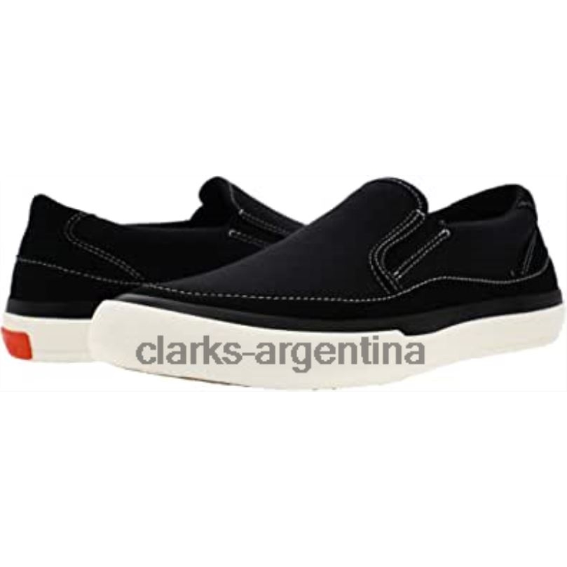 Clarks unisexo 2FZPZ594 clarks aceley step lona negra lienzo negro