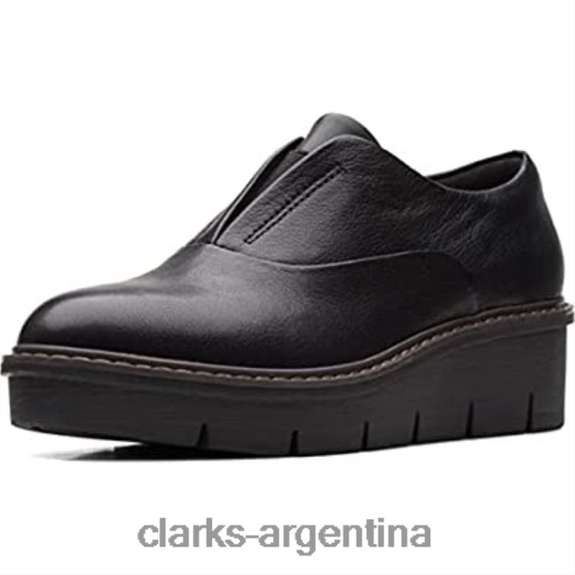 Clarks unisexo 2FZPZ98 clarks airabell cielo negro cuero cuero negro