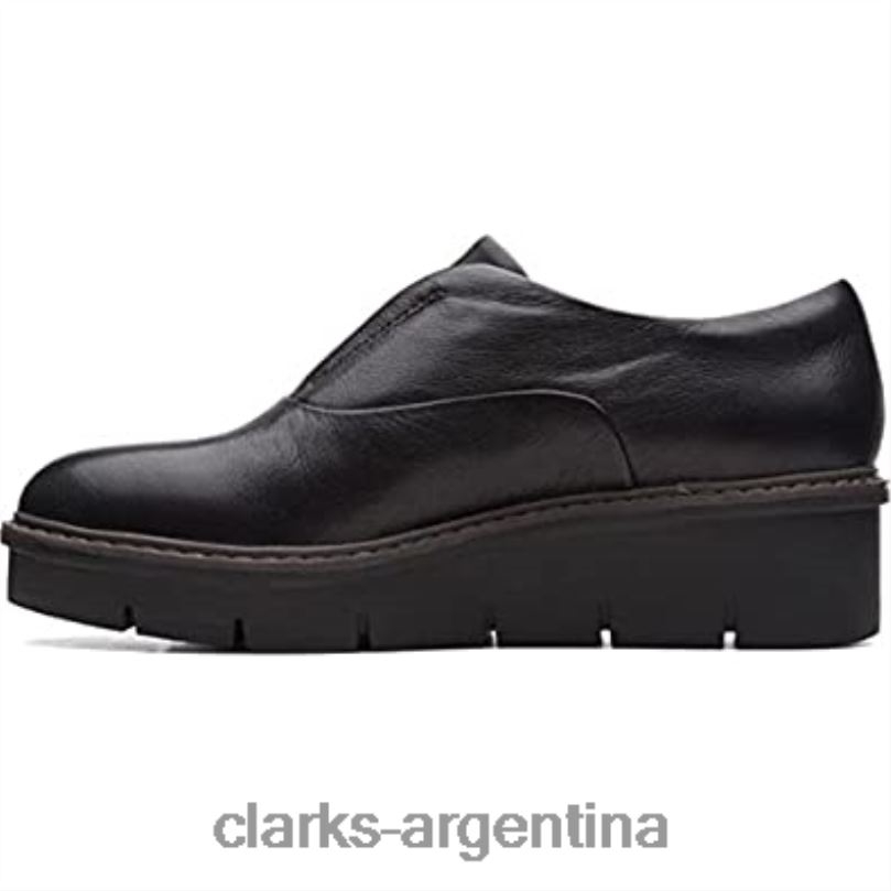 Clarks unisexo 2FZPZ98 clarks airabell cielo negro cuero cuero negro