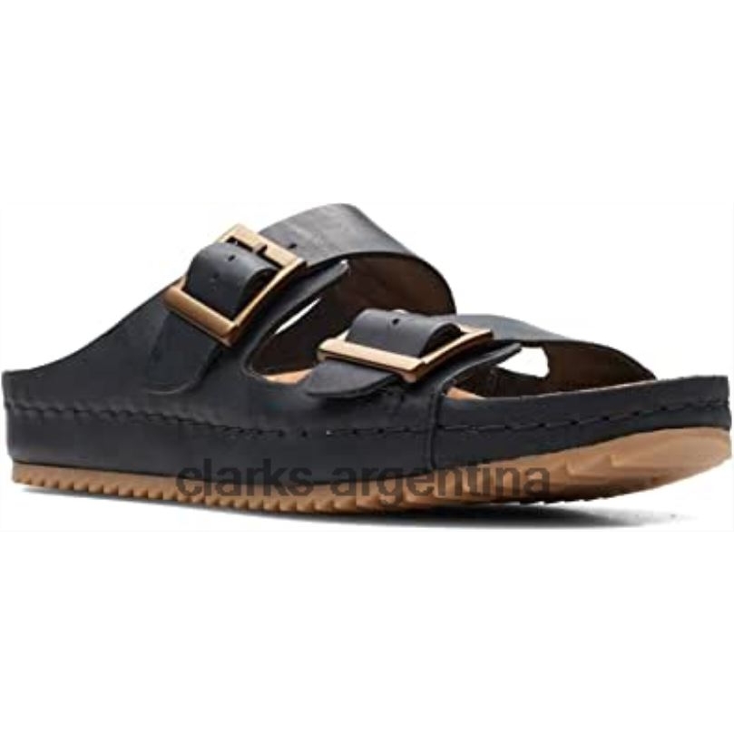 Clarks unisexo 2FZPZ446 sandalias brookleigh sun de piel clarks negros
