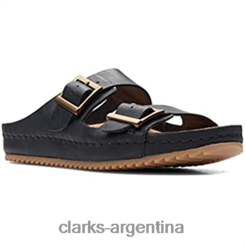 Clarks unisexo 2FZPZ446 sandalias brookleigh sun de piel clarks negros