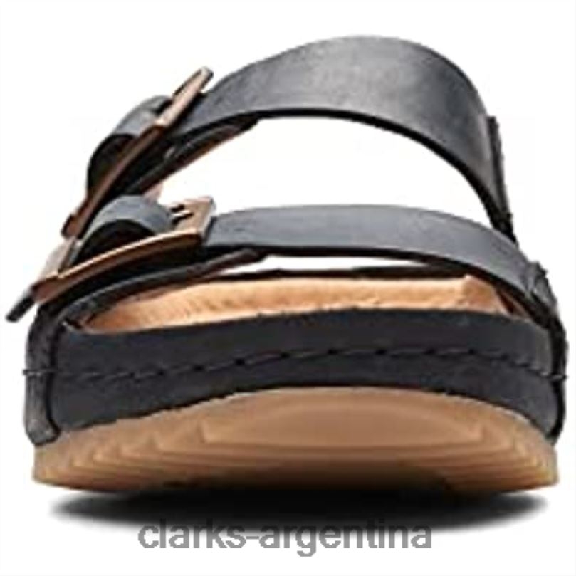 Clarks unisexo 2FZPZ446 sandalias brookleigh sun de piel clarks negros