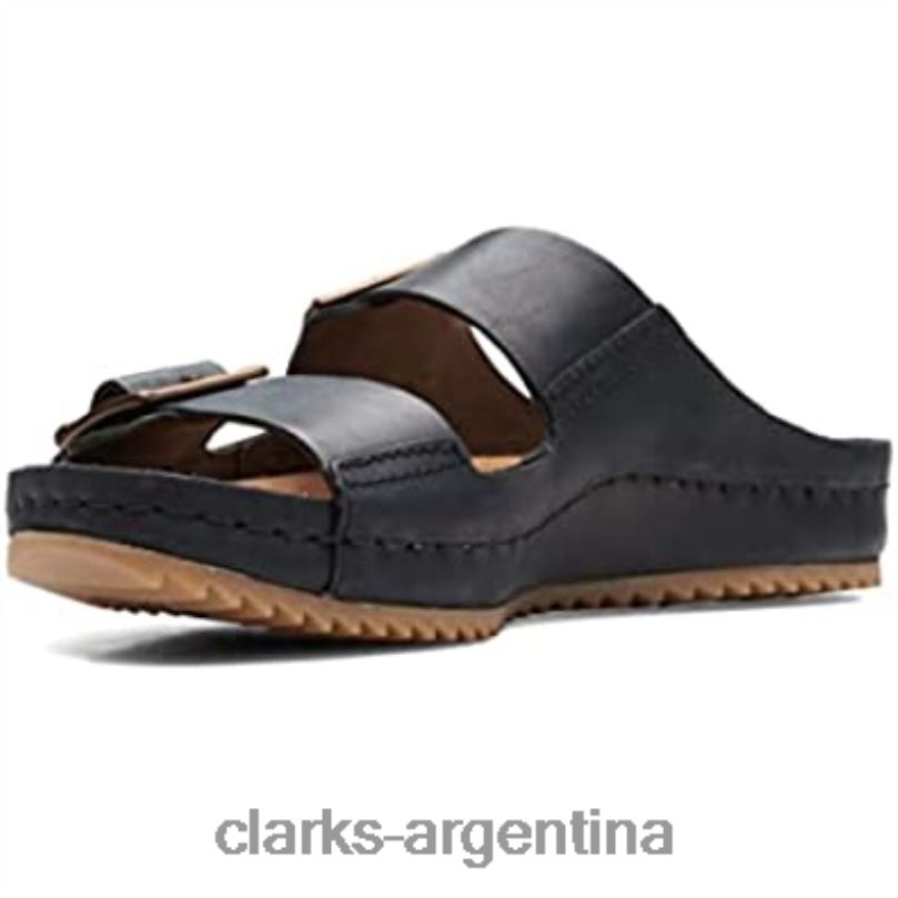 Clarks unisexo 2FZPZ446 sandalias brookleigh sun de piel clarks negros