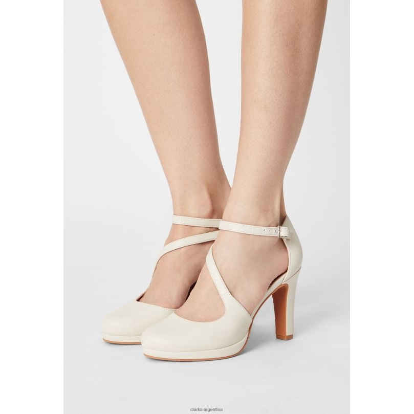 Clarks unisexo 2FZPZ7037 tacones altos clarks blanco roto blanquecino