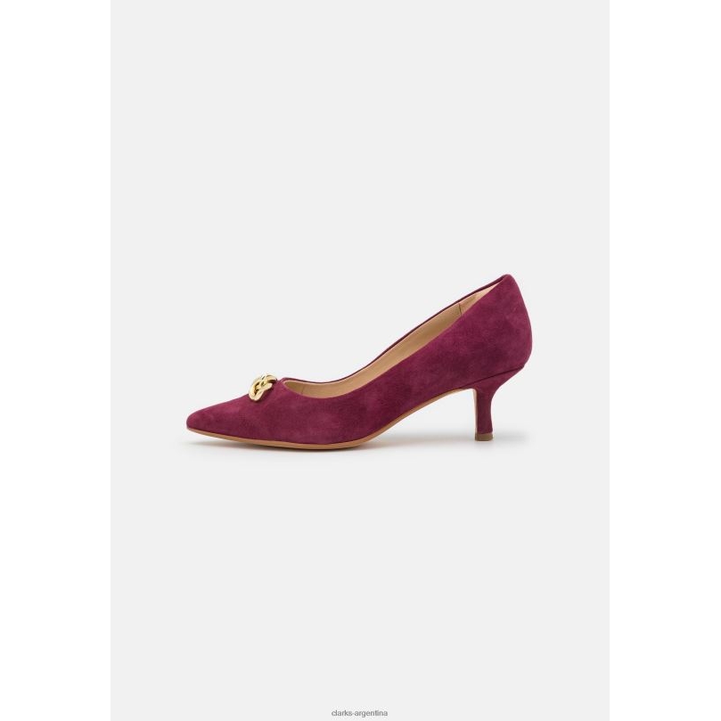 Clarks unisexo 2FZPZ6961 tacones clasicos clarks merlot violeta merlot