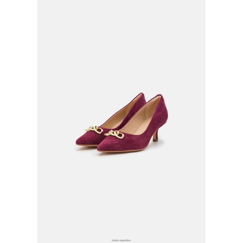 Clarks unisexo 2FZPZ6961 tacones clasicos clarks merlot violeta merlot