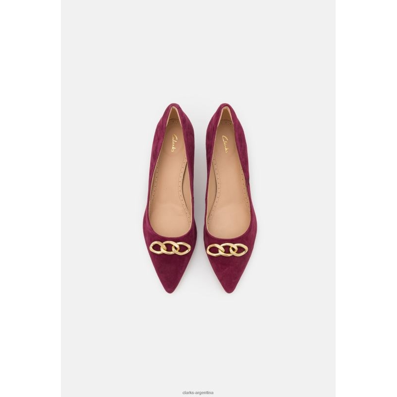 Clarks unisexo 2FZPZ6961 tacones clasicos clarks merlot violeta merlot